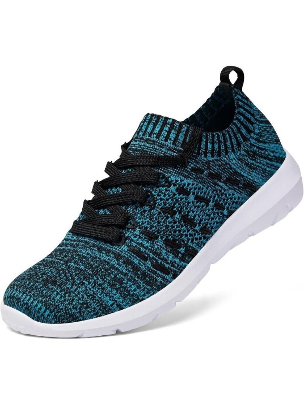 Women Black-Blue Running Breathable Knitting flexible Sports Shoes Sneaker